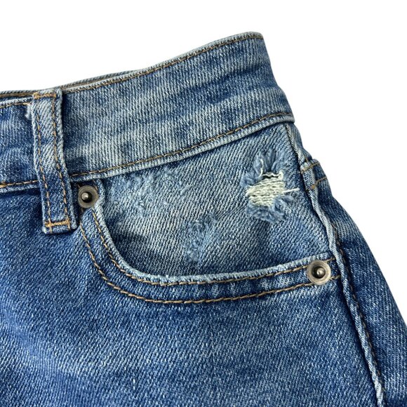 Project Rebel Juniors Size 3 Denim Jean Booty Shorts Distressed Cutoffs Frayed - Picture 6 of 11